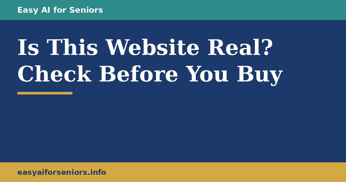 Is This Website Real? How to Check With AI Before You Buy
