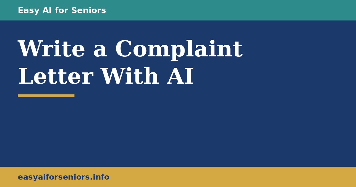 How to Write a Complaint Letter With AI That Gets Results